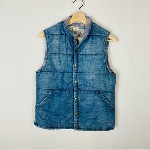 Current/Elliott Denim Cotton The Pioneer Puffer Vest Size 2